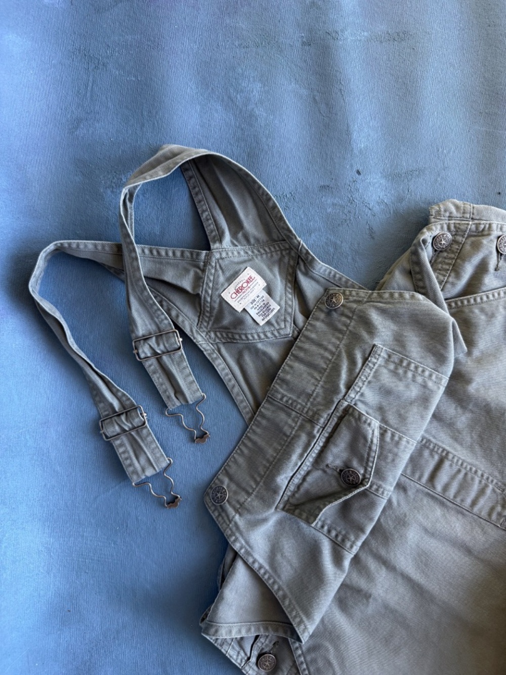 Vintage Cherokee Olive Green Shortalls Olive Green | Cherokee Denim, Size Medium